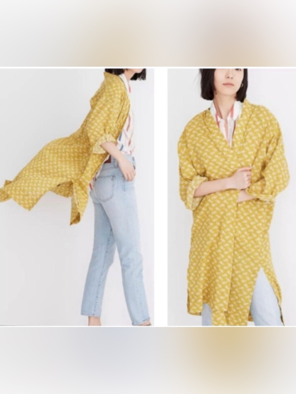 Madewell Lightweight Floral Duster kimono Robe 100% Cotton XS